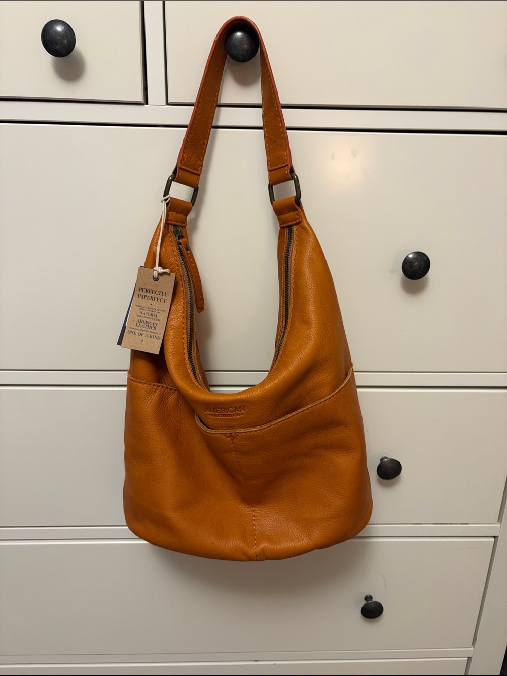 America leather CO. Leather hobo bag NWT ♥️